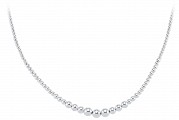 925 Sterling Silver Ball Graduated Chain