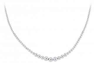 925 Sterling Silver Ball Graduated Chain