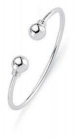 Children's 925 Sterling Silver Anti-Tarnish Torque Bangle