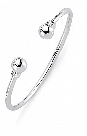 Children's 925 Sterling Silver Anti-Tarnish Torque Bangle
