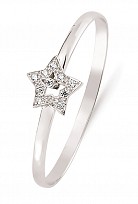 Children's 925 Sterling Silver Cubic Zirconia Star Bangle