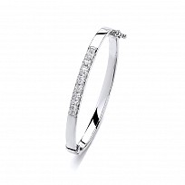 925 Sterling Silver and CZ childrens bangle