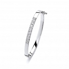 925 Sterling Silver and CZ childrens bangle