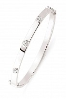 Children's 925 Sterling Silver Cubic Zirconia Bangle