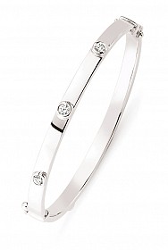 Children's 925 Sterling Silver Cubic Zirconia Bangle