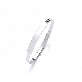 925 Sterling Silver Baby Expandable ID Bangle With Engraving