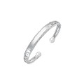 925 Sterling Silver Children's ID Barked Curb Style Torque Bangle