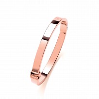 Rose Gold Plated Plain Flat Bangle