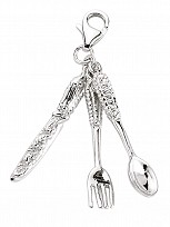 925 Sterling Silver Cutley Set Charm