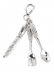 925 Sterling Silver Cutley Set Charm