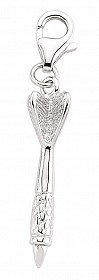 925 Sterling Silver Dart Charm