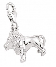 925 Sterling Silver Lion Charm