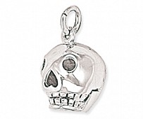 925 Sterling Silver Skull Charm