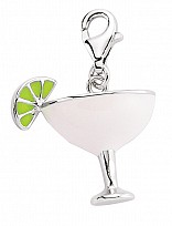 925 Sterling Silver Enamel Cocktail Charm