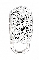 925 Sterling Silver White Crystal Charm