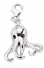 925 Sterling Silver Octopus Charm