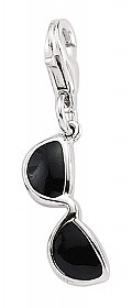 925 Sterling Silver Enamel Sunglasses Charm