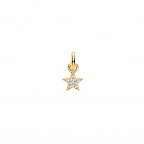 Gold Plated CZ Star Charm