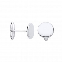 925 Sterling Silver Round Polished Gents Cufflinks
