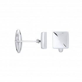 925 Sterling Silver Square Ultra Polished Gents Cufflinks