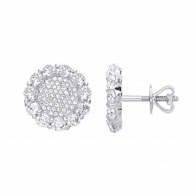 9ct Yellow Gold Diamond Screw Back Stud Earrings