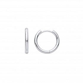 Silver Rhodium Plated Hinged Sleeper Earrings