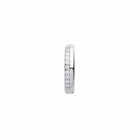 Silver CZ Huggie Earrings