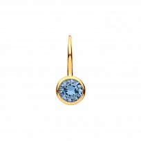 Gold Plated CZ Turquoise Drop Earrings