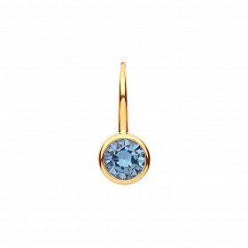 Gold Plated CZ Turquoise Drop Earrings