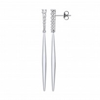 Silver CZ Fancy Drop Earrings