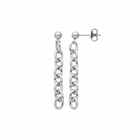 Silver Chain Drop Earrings