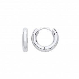 Silver Plain Huggie Hoop Erarings
