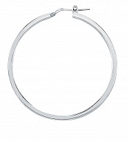 Plain 925 Sterling Silver Hoop Earrings