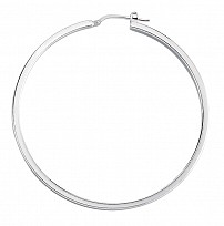 Plain 925 Sterling Silver Hoop Earrings