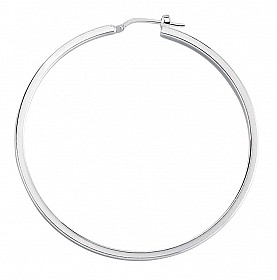 Plain 925 Sterling Silver Hoop Earrings