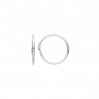 Silver12ml Hinged Hoop Earrings