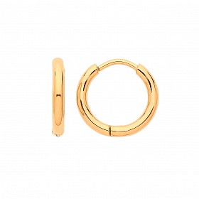 Yellow Gold Plated 10mm Steel Hoop Ring Earring