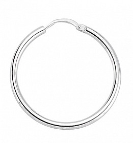 Plain 925 Sterling Silver Hoops Earrings