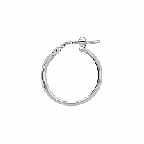 925 Sterling Silver Small Plain Hoop Earrings