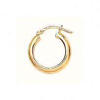 925 Sterling Silver Yellow Gold Plated Hoop Earrings