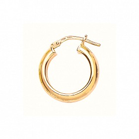 925 Sterling Silver Yellow Gold Plated Hoop Earrings