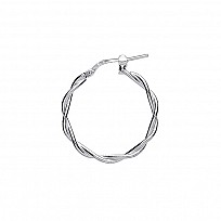 925 Sterling Silver Twisted Hoop Earrings