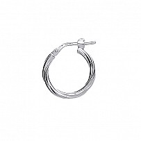 925 Sterling Silver Small Twisted Hoop Earrings