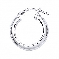 PLAIN 925 Sterling Silver HOOP EARRINGS