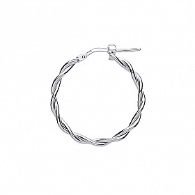 925 Sterling Silver Twisted Hoop Earrings