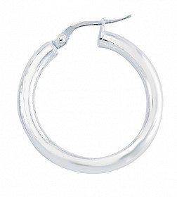 Plain 925 Sterling Silver Hoop Earrings