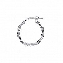 925 Sterling Silver Twisted Hoop Earrings