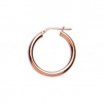 Rose Gold Plated Plain Hoop Earrings