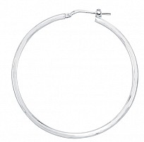 Plain 925 Sterling Silver Hoop Earrings