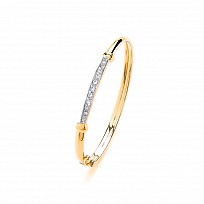 9ct Yellow Gold Childrens' Bangle w/ CZ